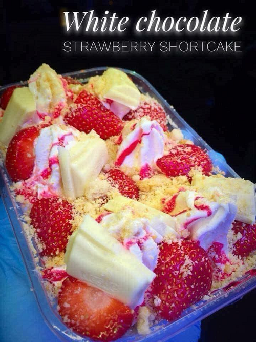 White Chocolate Strawberry Short Cake 